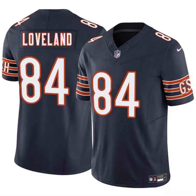 Men's Chicago Bears #84 Colston Loveland Navy 2025 Draft F.U.S.E. Vapor Untouchable Limited Stitched Football Jersey